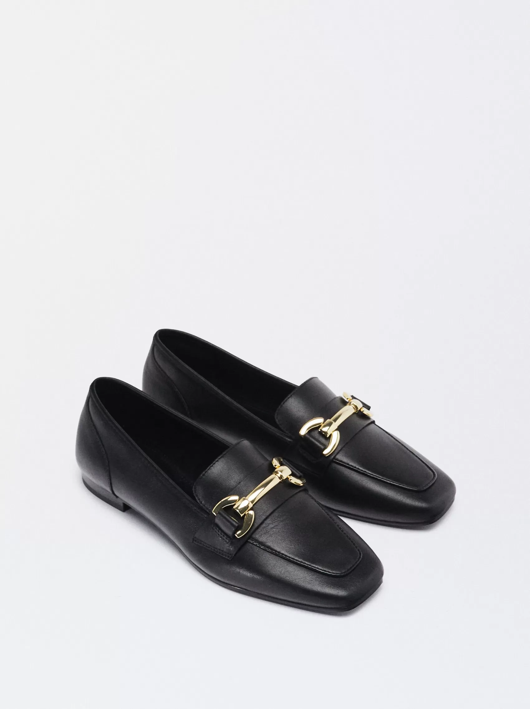 Skórzane Loafersy Z Klamrą | PARFOIS Cheap